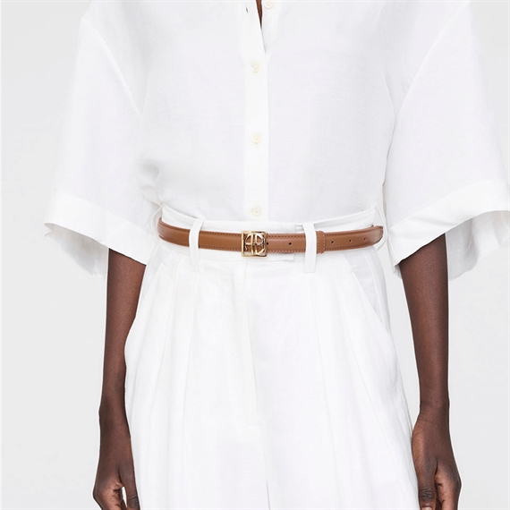 Anine Bing Monogram Bælte, Cognac 